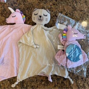 Little Sleepies loveys. 1 NWT, 2 gently pre-loved.